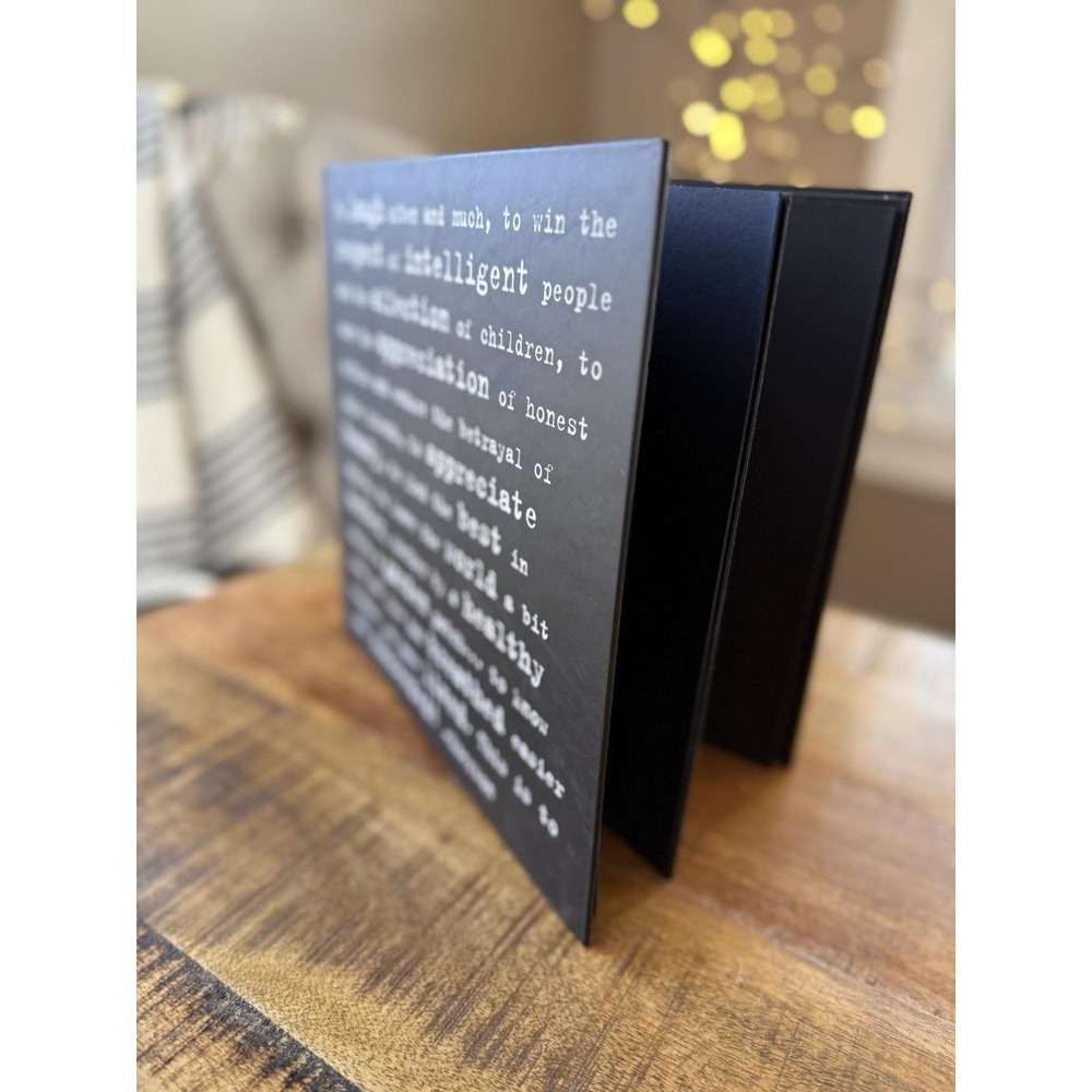 Quotable Photo Album Black Excellent Emerson Success Quote Spiral Bound